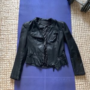 Black leather blanknyc jacket